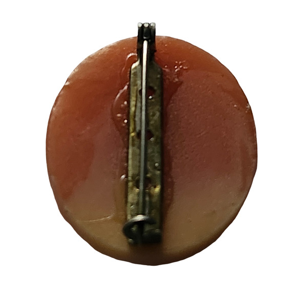 Vtg Mona Lisa Lucite Cameo Pin Brooch - Picture 3 of 3